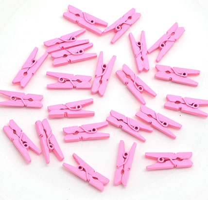 Table Confetti - Pink Wooden Pegs