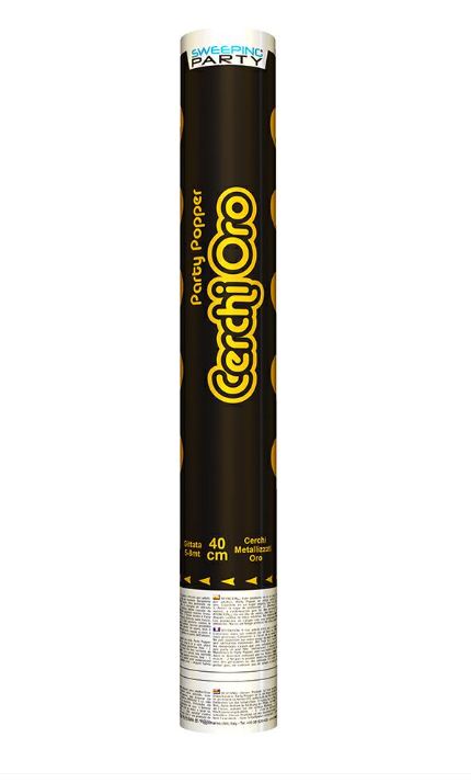 Gold Circles Confetti Cannon 40CM