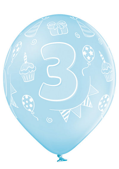 Age Number 3 -QTY5 - 11"