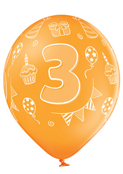 Age Number 3 -QTY5 - 11"