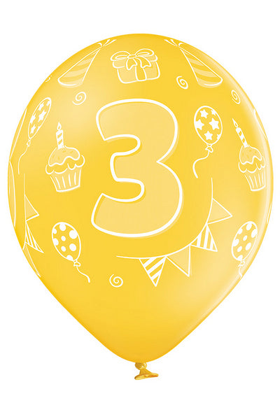Age Number 3 -QTY5 - 11"