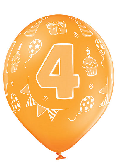 Age Number 4 -QTY5 - 11"