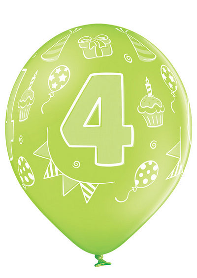 Age Number 4 -QTY5 - 11"