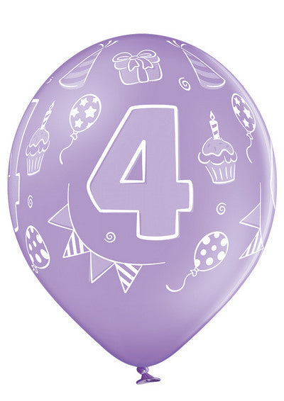 Age Number 4 -QTY5 - 11"