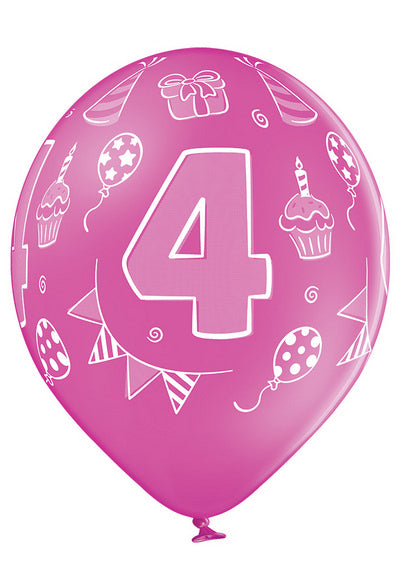 Age Number 4 -QTY5 - 11"