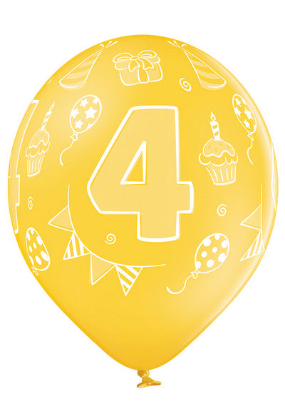 Age Number 4 -QTY5 - 11"