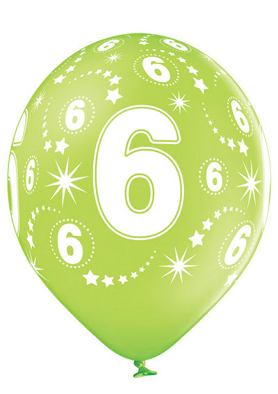 Age Number 6 -QTY5 - 11"