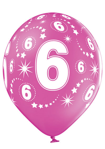 Age Number 6 -QTY5 - 11"