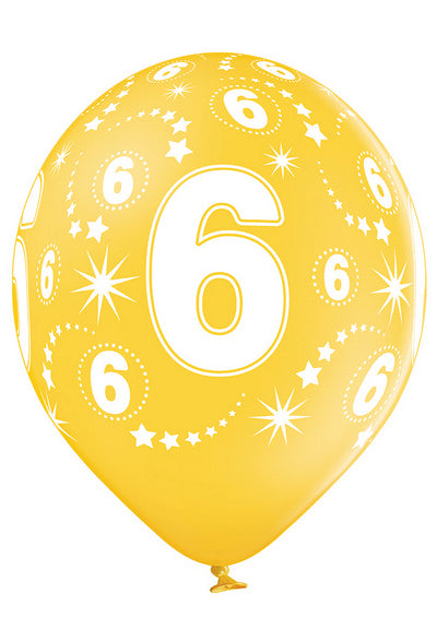 Age Number 6 -QTY5 - 11"