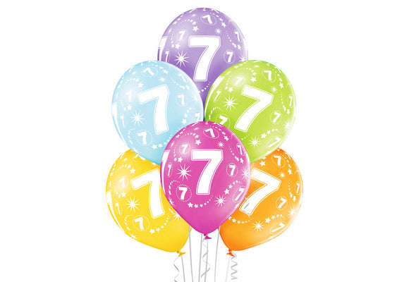 Age Number 7 -QTY5 - 11"