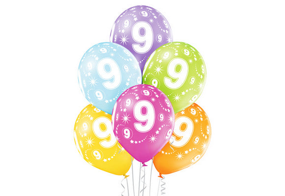 Age Number 9 - QTY5 - 11"