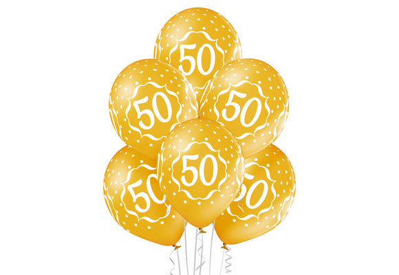 Age Number 50th Birthday / 50th Anniversary - QTY5 - 11"