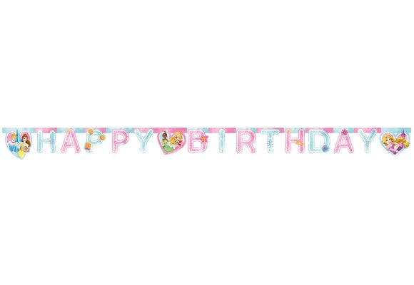Disney Princesses Happy Birthday Banner