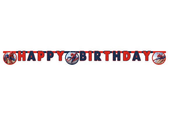 Spider Man Happy Birthday Banner