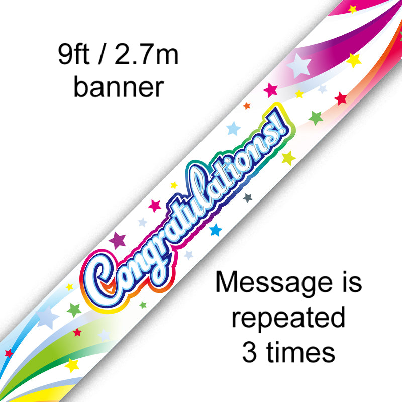 Banner Congratulations Swirl