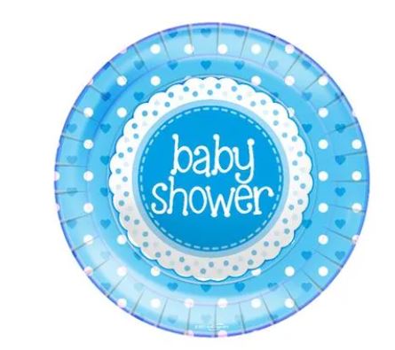 Blue Baby Shower Plates