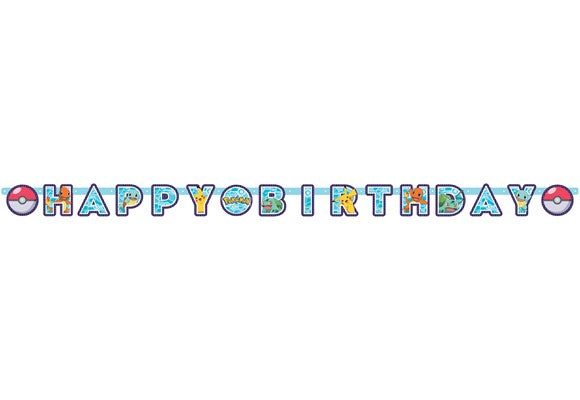Pokemon Happy Birthday Banner
