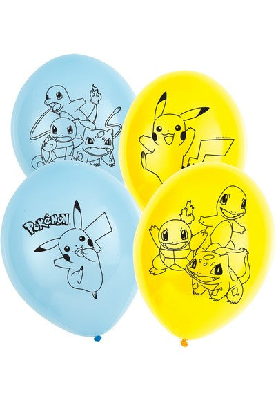 Pokemon 6 Latex Balloons