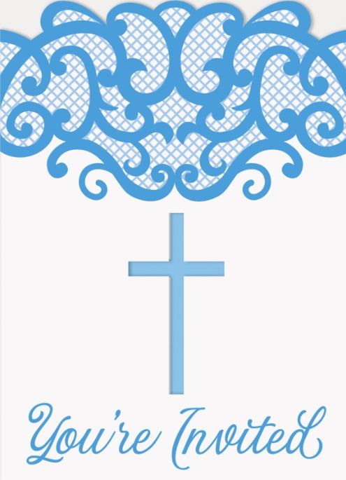 Blue Cross Invitations