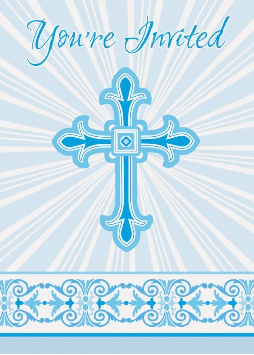 Blue Cross Invitations