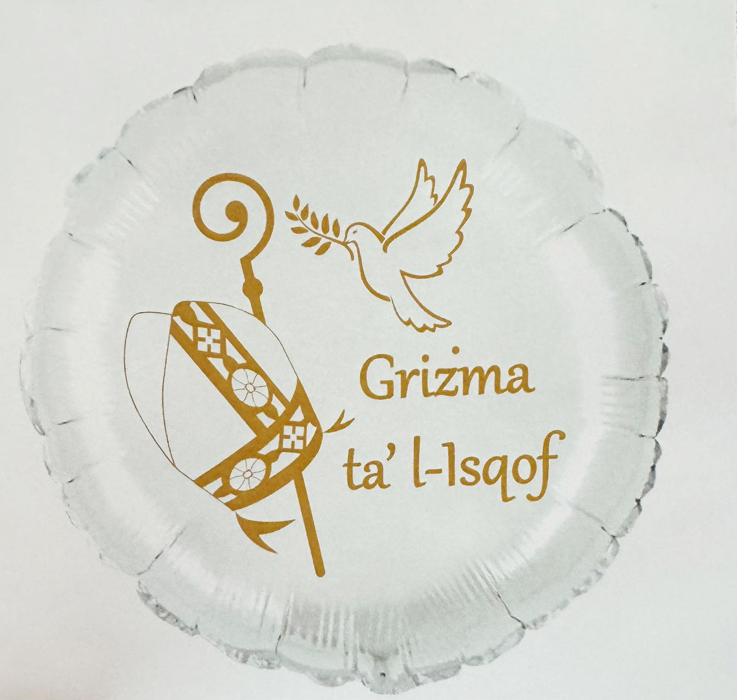 Grizma tal-Isqof (Confirmation) Foil Balloon 18"