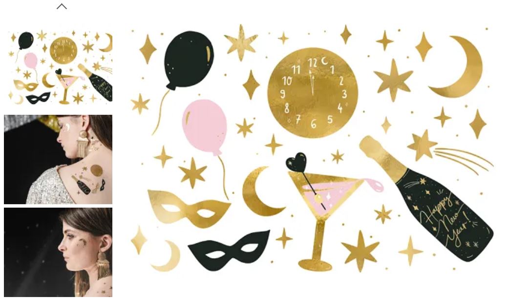 Happy New Year Temporary Tattoos