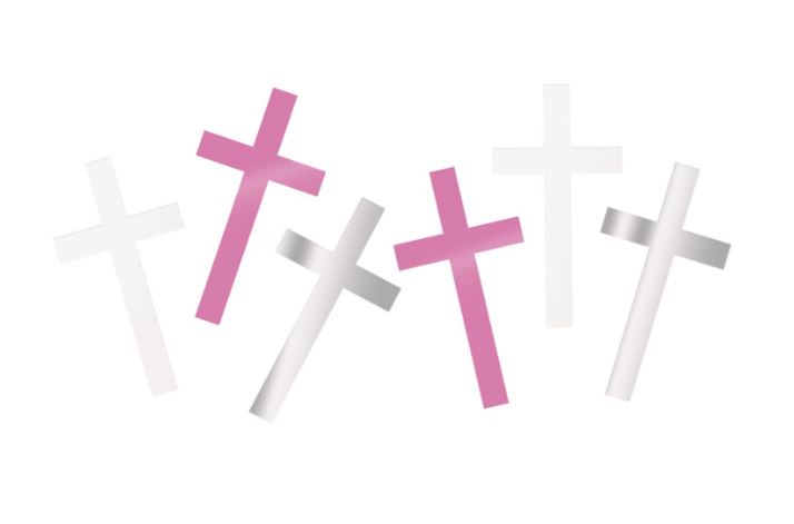 Pink Cross Confetti