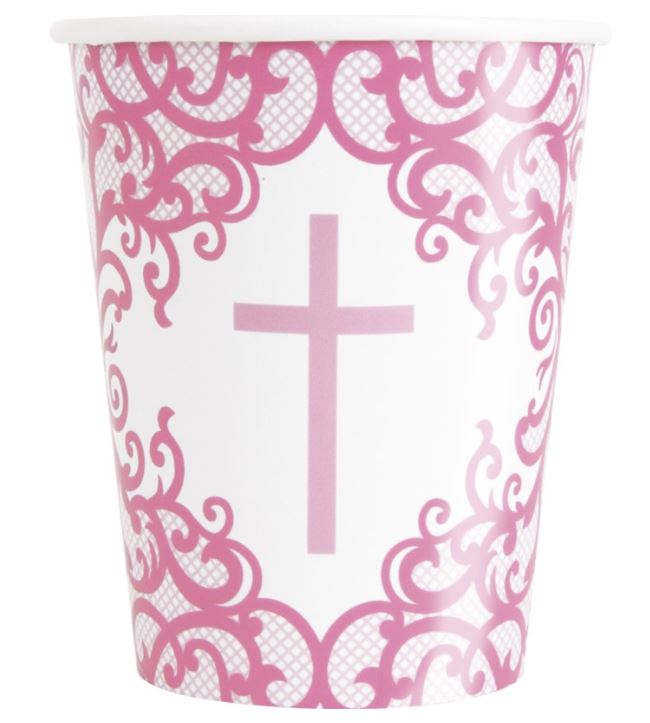 Pink Cross Cups