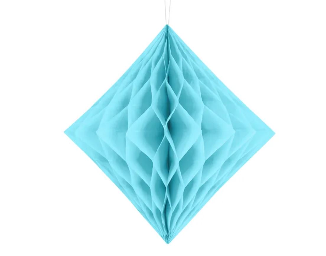 Honeycomb Diamond Light Blue 30cm