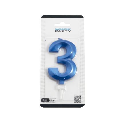 3D Candle NR.3 Blue