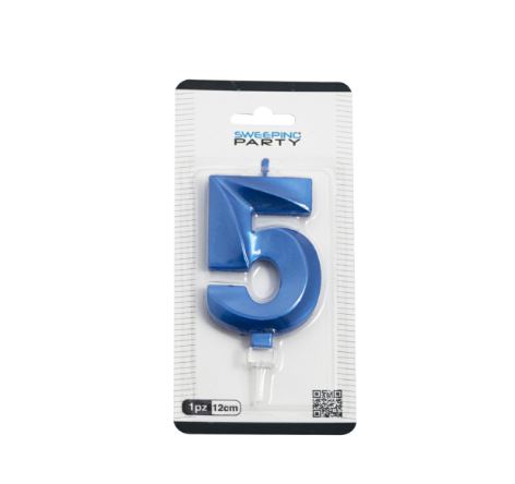 3D Candle NR.5 Blue
