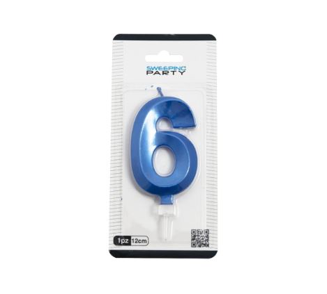 3D Candle NR.6 Blue