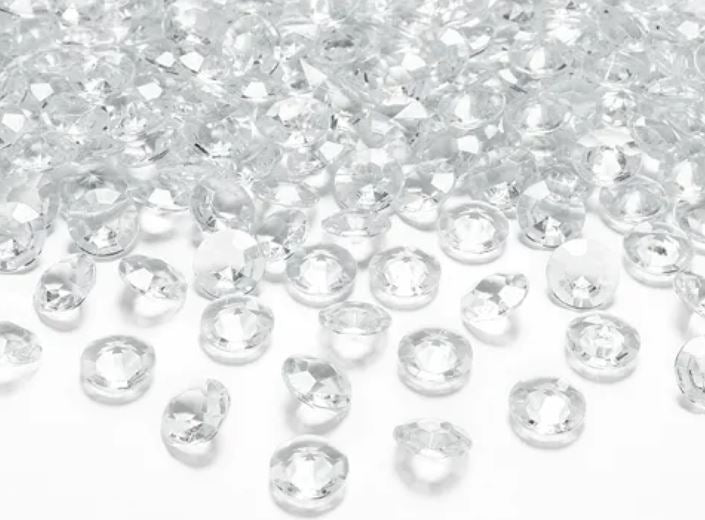 Table Confetti Crystals Clear
