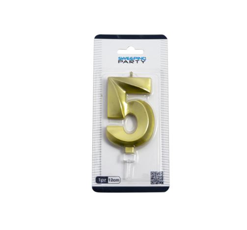 3D Candle NR.5 Gold