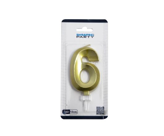 3D Candle NR.6 Gold