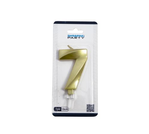 3D Candle NR.7 Gold