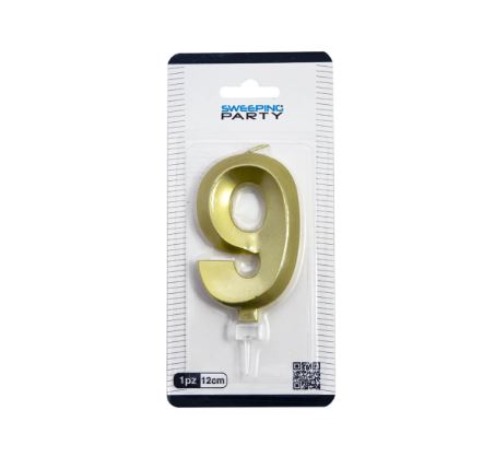 3D Candle NR.9 Gold