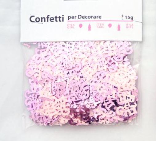 Table Confetti - It's a Girl Pink
