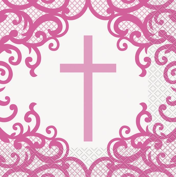 Pink Cross Napkins