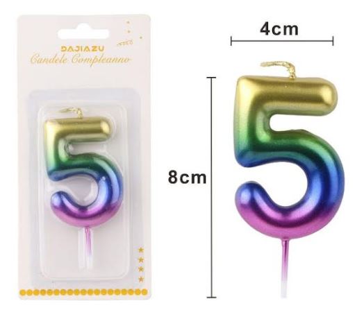 Rainbow Candle Number 5