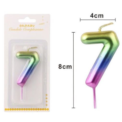 Rainbow Candle Number 7