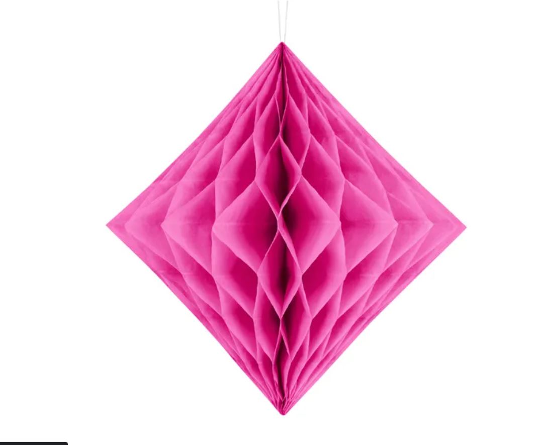 Honeycomb Diamond Dark Pink 30cm