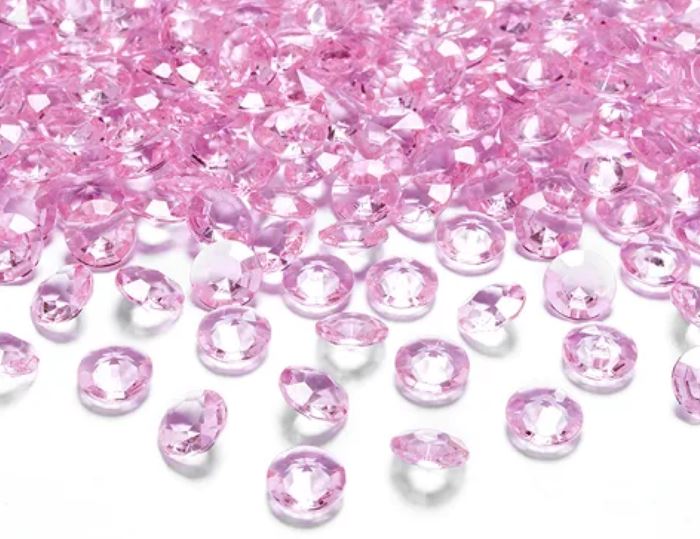 Table Confetti Crystals Pink