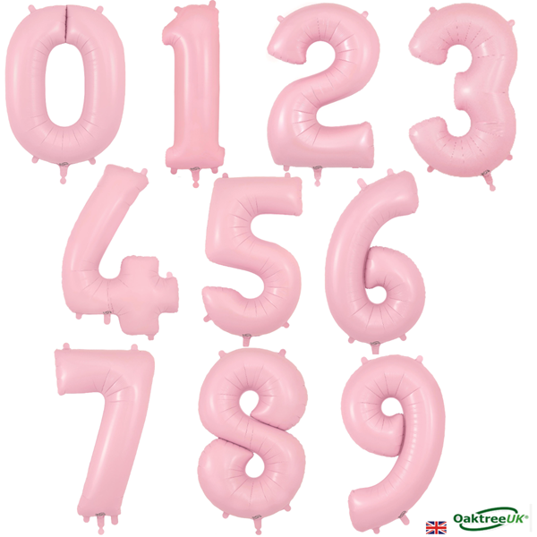 Pastel Pink 34inch Foil Numbers