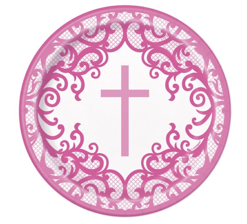 Pink Cross Plates