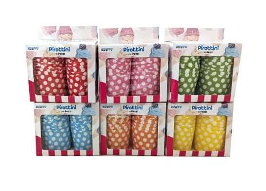 Printed Dotted Baking Cups 18 PCS 6cm