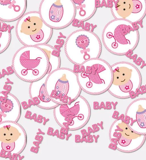 Table Confetti - Baby Girl Pink