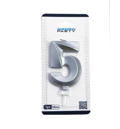 3D Candle NR.5 Silver
