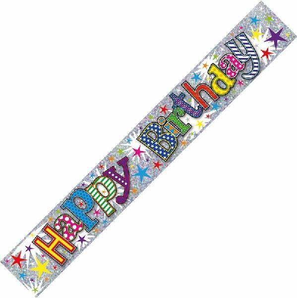 Happy Birthday Banner Holographic