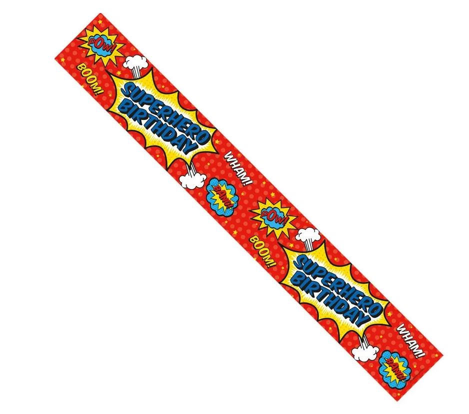 Super Hero Birthday Banner